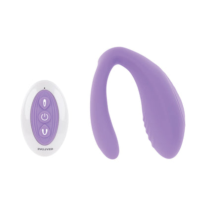 EVOLVED PETITE TICKLER RECHARGEABLE REMOTE-CONTROLLED SILICONE DUAL STIMULATOR PURPLE