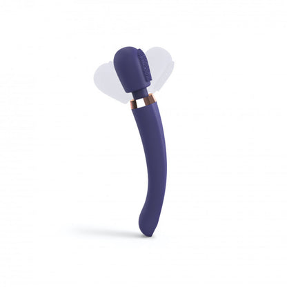 LOVE TO LOVE BRUSH CRUSH RECHARGEABLE TEXTURED HEAD WAND VIBRATOR MIDNIGHT INDIGO