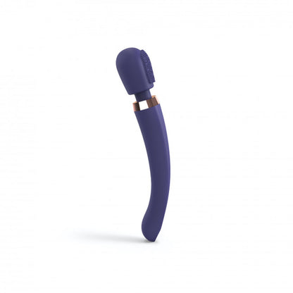 LOVE TO LOVE BRUSH CRUSH RECHARGEABLE TEXTURED HEAD WAND VIBRATOR MIDNIGHT INDIGO
