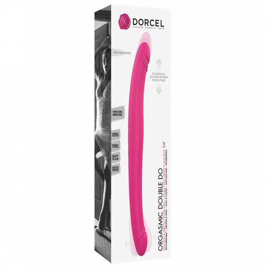 DORCEL ORGASMIC DOUBLE DO RECHARGEABLE THRUSTING & VIBRATING DOUBLE DILDO PINK