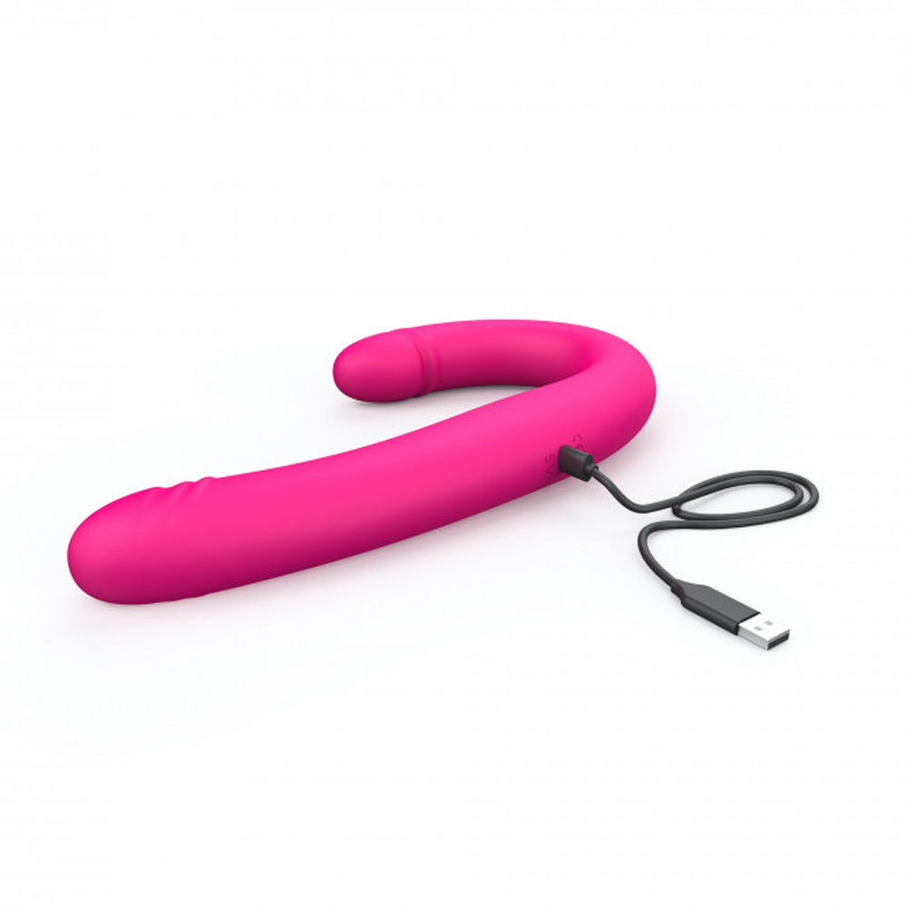 DORCEL ORGASMIC DOUBLE DO RECHARGEABLE THRUSTING & VIBRATING DOUBLE DILDO PINK