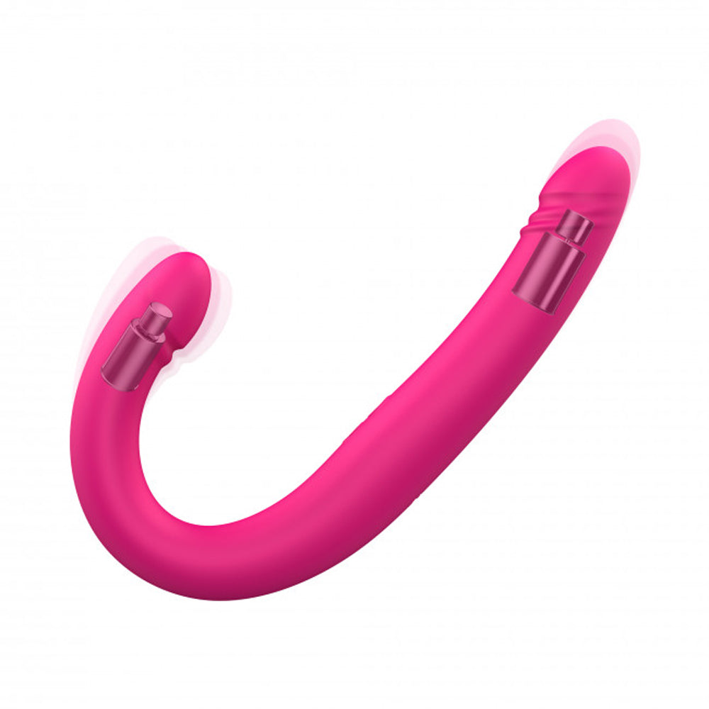 DORCEL ORGASMIC DOUBLE DO RECHARGEABLE THRUSTING & VIBRATING DOUBLE DILDO PINK