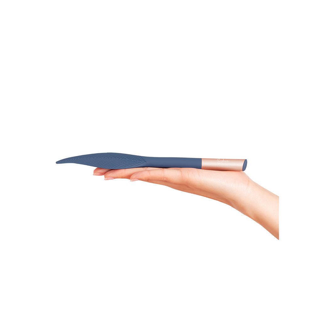 DEIA THE FEATHER VIBRATING TICKLER SILICONE BLUE