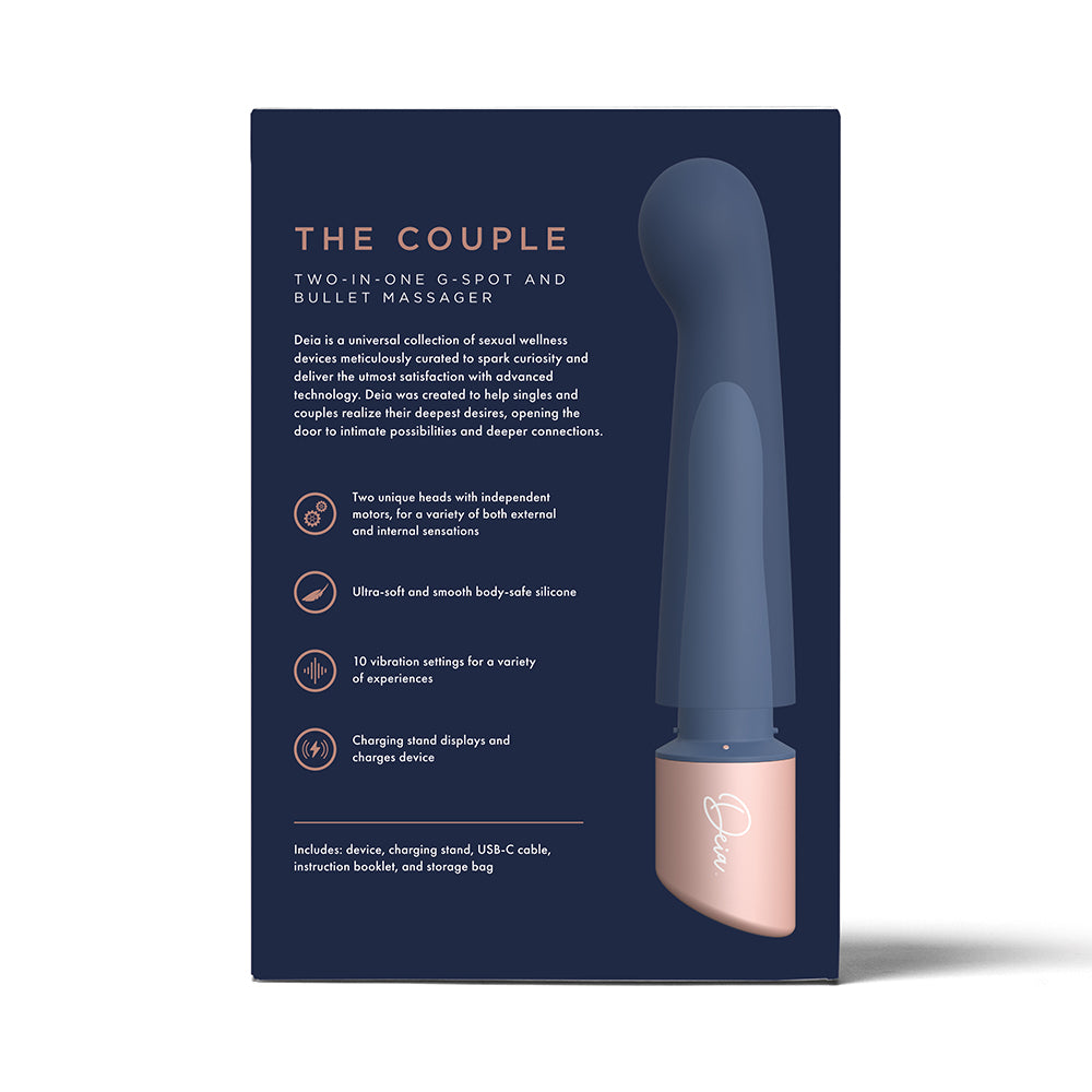DEIA THE COUPLE G-SPOT AND BULLET MASSAGER SILICONE BLUE