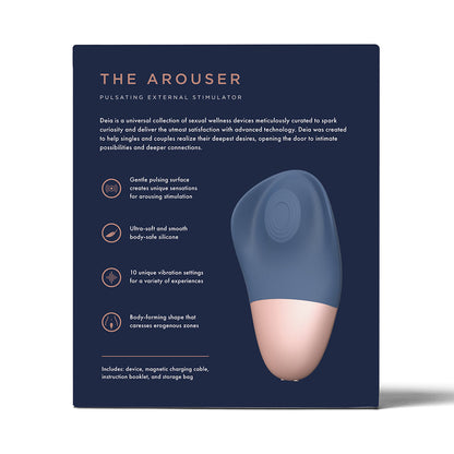 DEIA THE AROUSER PULSATING EXTERNAL STIMULATOR SILICONE BLUE