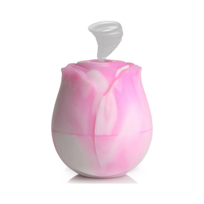 CURVE NOVELTIES - CURVE TOYS GOSSIP CUM INTO BLOOM RECHARGEABLE SILICONE CLITORAL STIMULATOR ROSE DREAM SWIRL