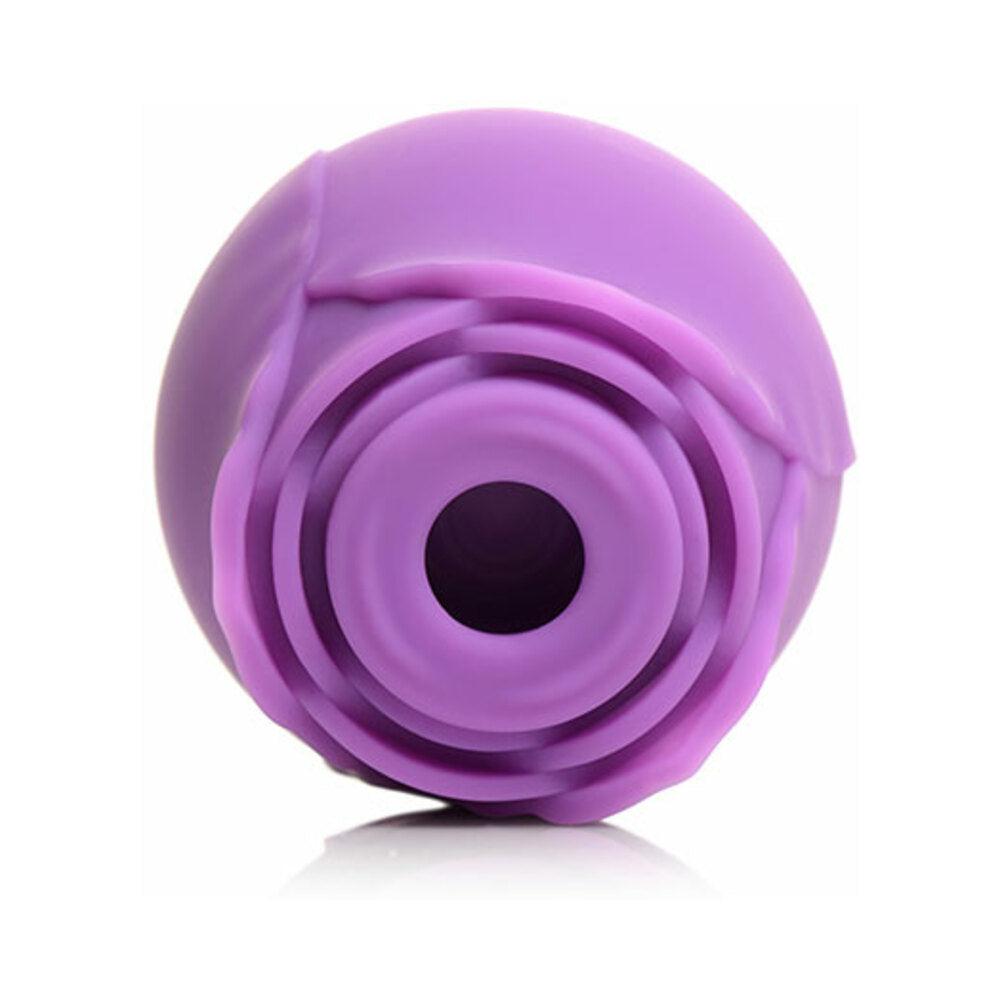 CURVE NOVELTIES - CURVE TOYS GOSSIP CUM INTO BLOOM RECHARGEABLE SILICONE CLITORAL STIMULATOR ROSE FLIRT VIOLET
