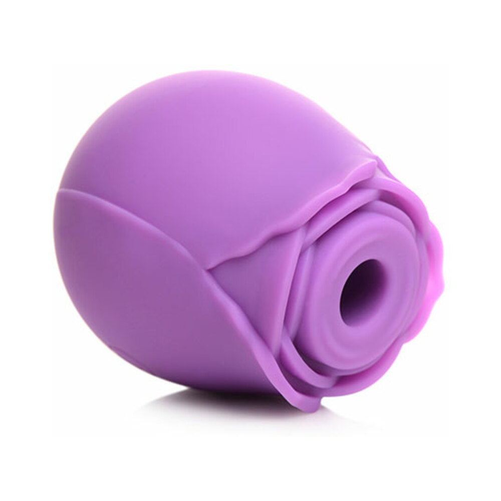 CURVE NOVELTIES - CURVE TOYS GOSSIP CUM INTO BLOOM RECHARGEABLE SILICONE CLITORAL STIMULATOR ROSE FLIRT VIOLET