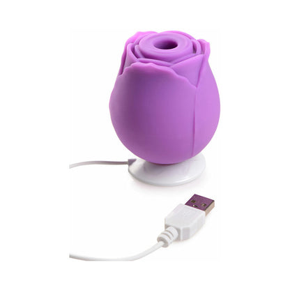 CURVE NOVELTIES - CURVE TOYS GOSSIP CUM INTO BLOOM RECHARGEABLE SILICONE CLITORAL STIMULATOR ROSE FLIRT VIOLET