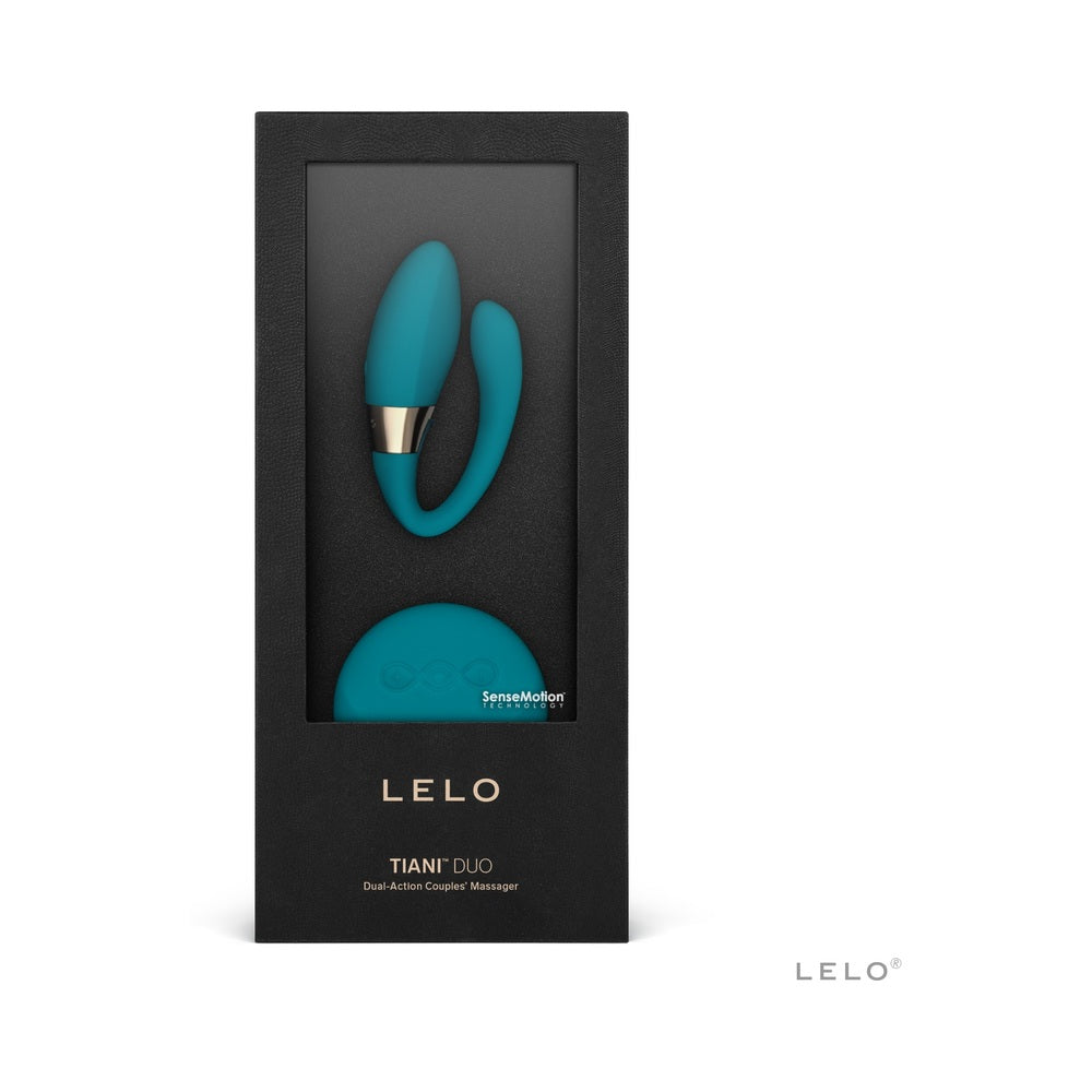 LELO TIANI DUO RECHARGEABLE DUAL STIMULATION COUPLES VIBRATOR WITH REMOTE OCEAN BLUE