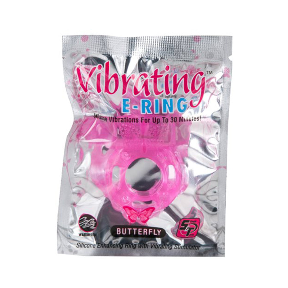 POWERBULLET VIBRATING COCKRING BUTTERFLY PINK