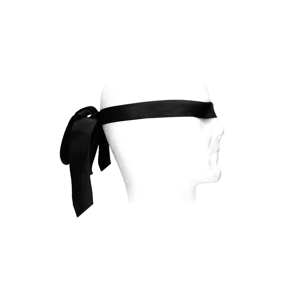 OUCH! BLACK & WHITE SATIN BONDAGE TIE BLACK