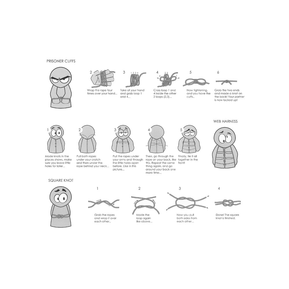 OUCH! BLACK & WHITE JAPANESE ROPE 10 M / 33 FT. BLACK