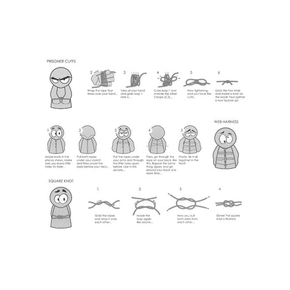 OUCH! BLACK & WHITE JAPANESE ROPE 10 M / 33 FT. BLACK