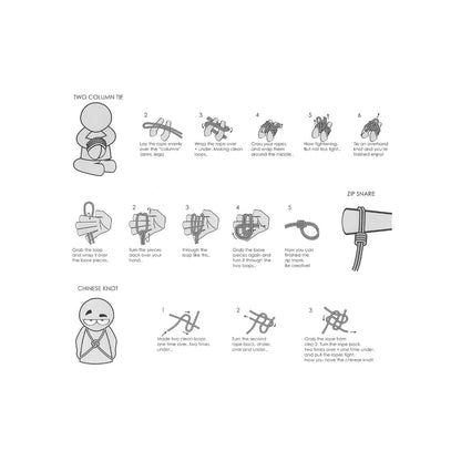 OUCH! BLACK & WHITE JAPANESE ROPE 10 M / 33 FT. BLACK