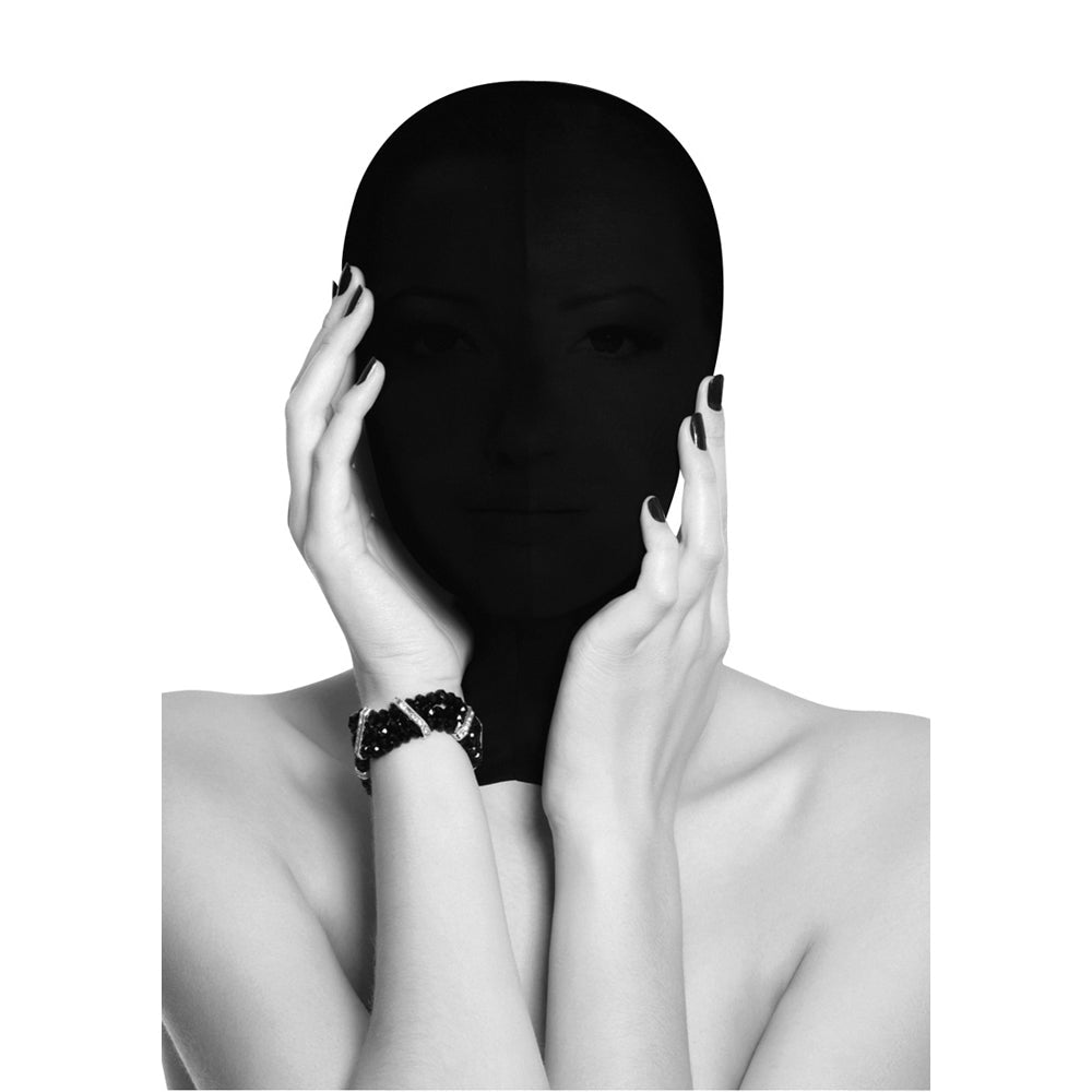 SHOTS - OUCH! BLACK & WHITE SUBJUGATION MASK ALLOWS JUST A HINT OF LIGHT BLACK