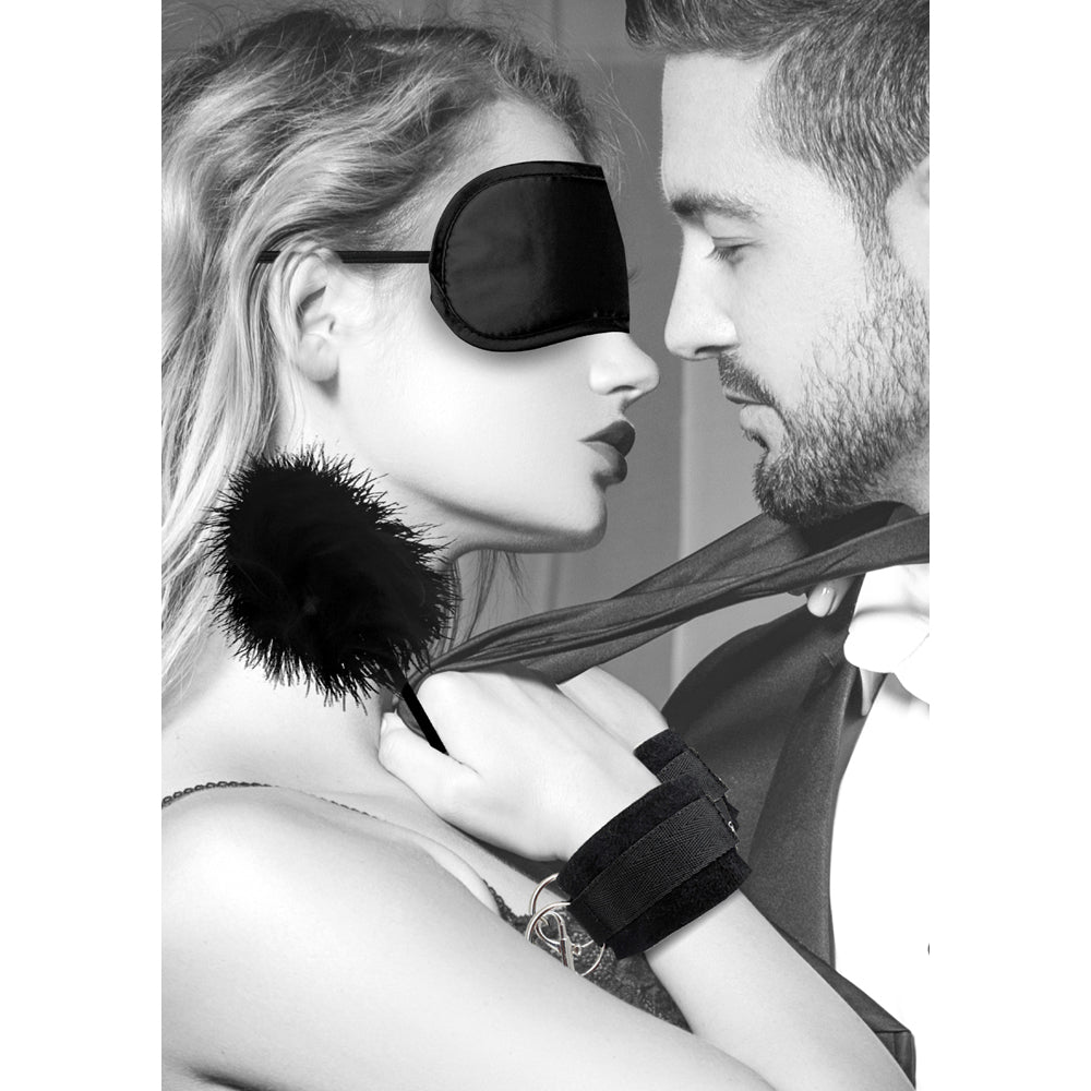 OUCH! BLACK & WHITE INTRODUCTORY BONDAGE KIT #2 BLACK