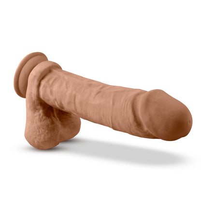 COLORETE - DR. SKIN SILICONA DR. JULIAN DILDO POSICIONABLE REALISTA DE 9 PULGADAS CON TESTÍCULOS COLOR TAN