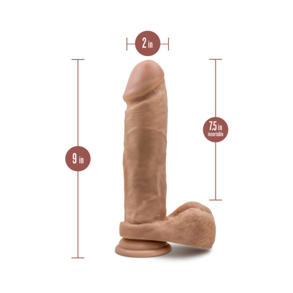 DR. SKIN SILICONE DR. JULIAN REALISTIC 9 IN. POSABLE DILDO WITH BALLS TAN