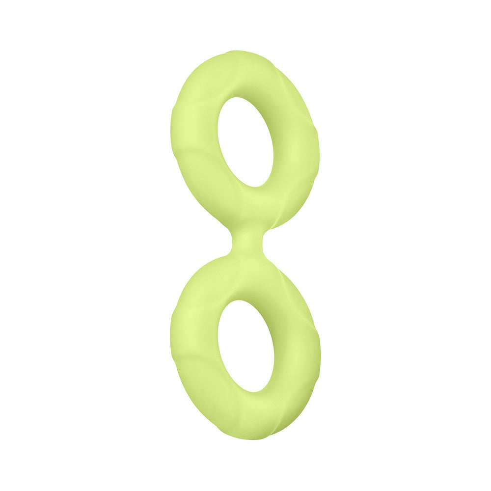 FORTO - F-81 LIQUID SILICONE COCK & BALL DOUBLE RING SMALL GLOW