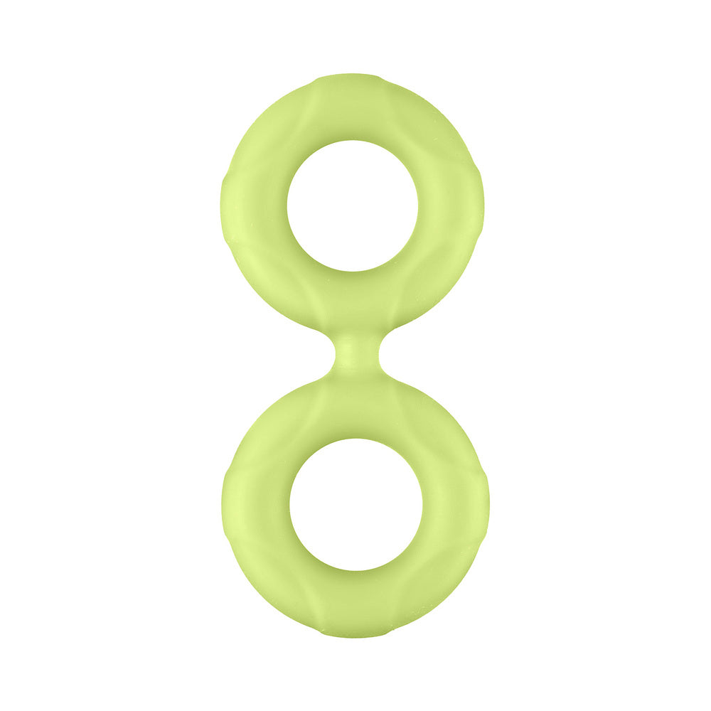 FORTO F-81 LIQUID SILICONE COCK & BALL DOUBLE RING MEDIUM GLOW