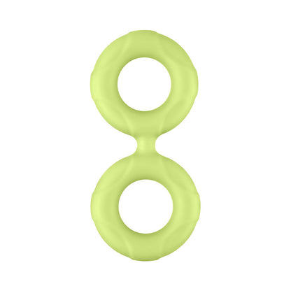 FORTO F-81 LIQUID SILICONE COCK & BALL DOUBLE RING MEDIUM GLOW