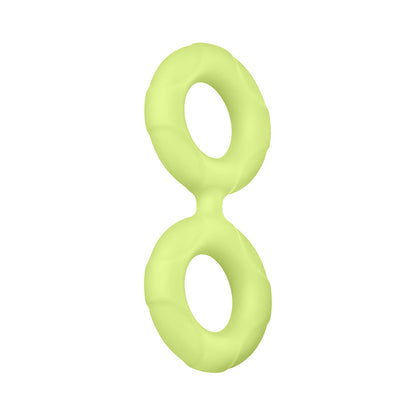 FORTO F-81 LIQUID SILICONE COCK & BALL DOUBLE RING MEDIUM GLOW