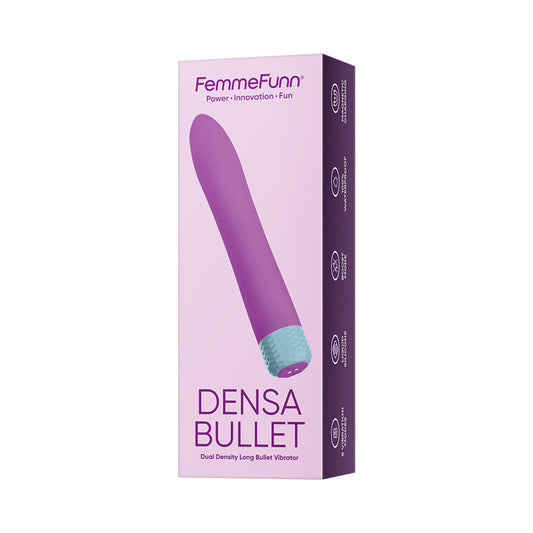 FEMMEFUNN DENSA BULLET RECHARGEABLE DUAL DENSITY SILICONE SLIMLINE VIBRATOR PURPLE
