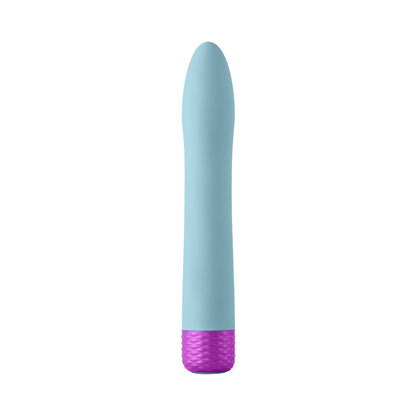 FEMMEFUNN - DENSA BULLET RECHARGEABLE DUAL DENSITY SILICONE SLIMLINE VIBRATOR LIGHT BLUE