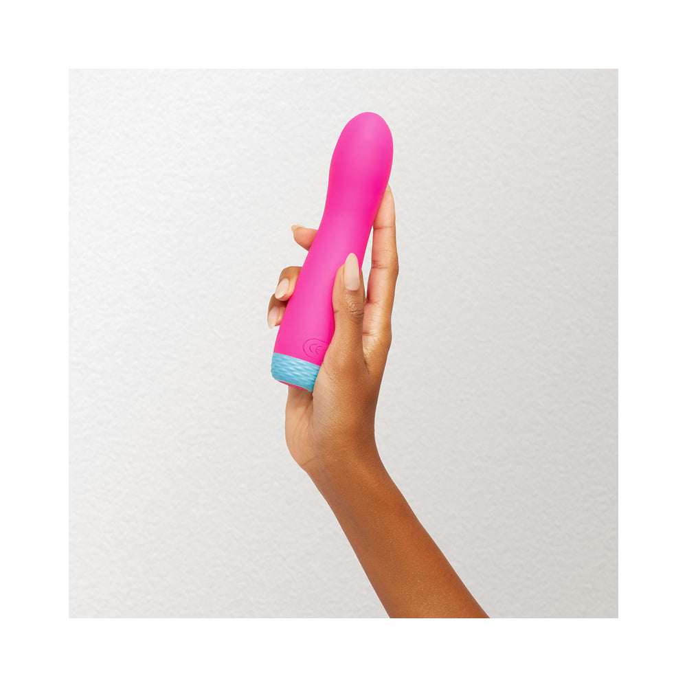 FEMMEFUNN RORA RECHARGEABLE SILICONE ROTATING BULLET VIBRATOR PINK