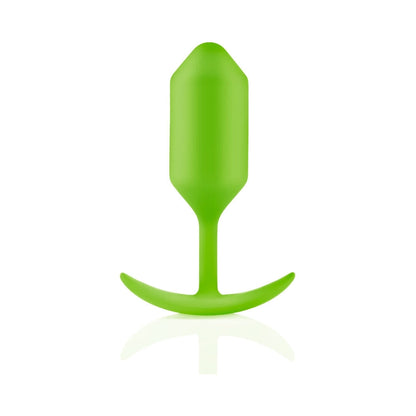 B-VIBE - SNUG PLUG 3 WEIGHTED SILICONE ANAL PLUG LIME