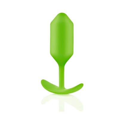 B-VIBE - SNUG PLUG 3 WEIGHTED SILICONE ANAL PLUG LIME