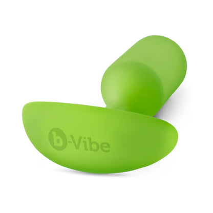 B-VIBE - SNUG PLUG 3 WEIGHTED SILICONE ANAL PLUG LIME