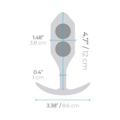B-VIBE - SNUG PLUG 3 WEIGHTED SILICONE ANAL PLUG LIME