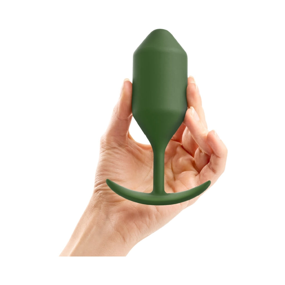 B-VIBE - SNUG PLUG 4 PESA DE SILICONA TAPÓN ANAL EJÉRCITO