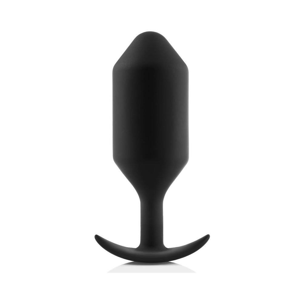 B-VIBE - SNUG PLUG 7 WEIGHTED SILICONE ANAL PLUG BLACK