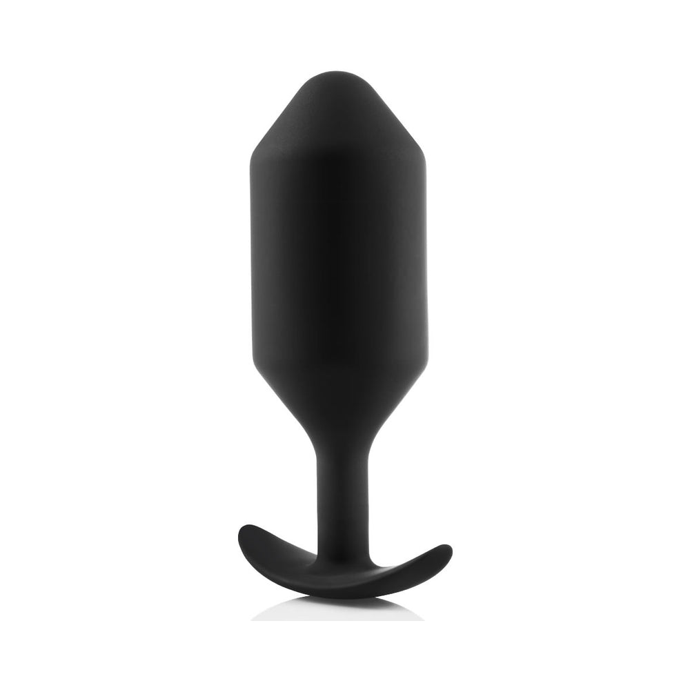 B-VIBE - SNUG PLUG 7 WEIGHTED SILICONE ANAL PLUG BLACK