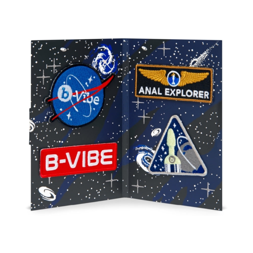 B-VIBE - LIMITED EDITION 10-PIECE ASSTRONAUT GLOW-IN-THE-DARK BUTT PLAY SET