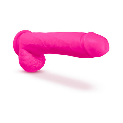 BLUSH - AU NATUREL BOLD BIG JOHN 11 IN. POSABLE DUAL DENSITY DILDO WITH BALLS & SUCTION CUP PINK