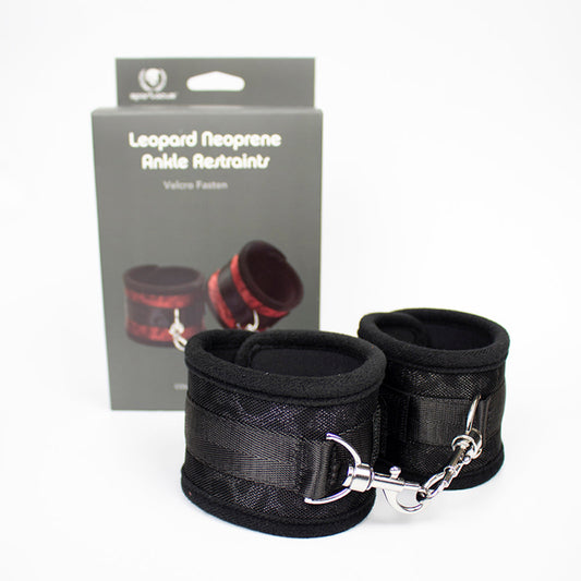 SPARTACUS ANKLE RESTRAINTS NEOPRENE BLACK