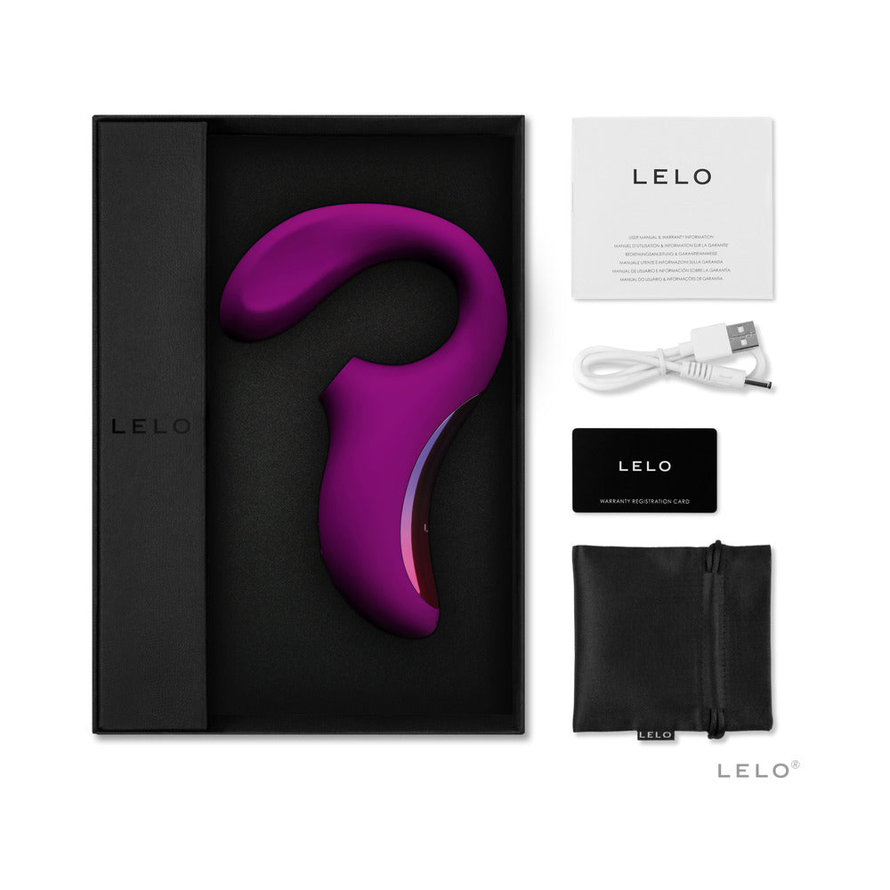 LELO ENIGMA CRUISE SUCTION DUAL STIMULATOR DEEP ROSE