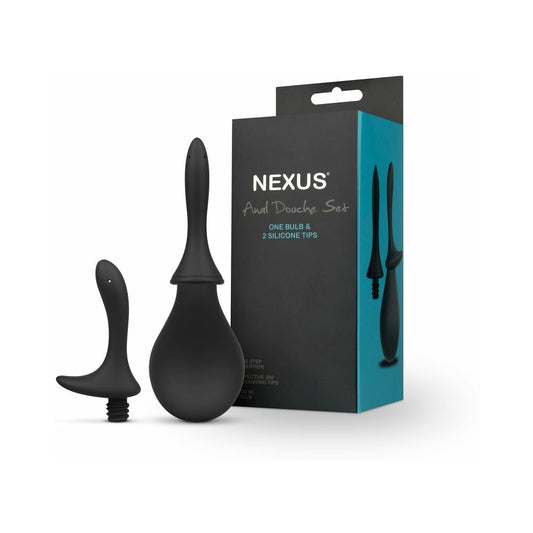 NEXUS - SET DE DUCHA ANAL DE SILICONA NEGRO