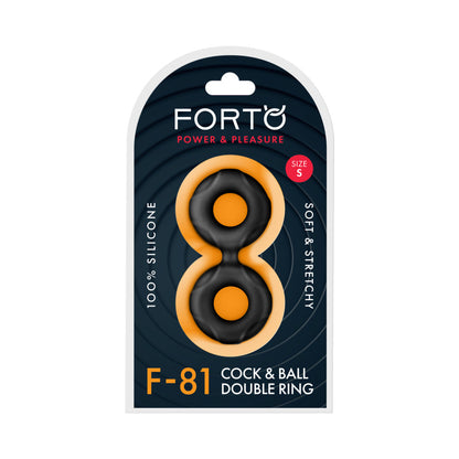 FORTO - F 81 LIQUID SILICONE COCK & BALL DOUBLE RING SMALL