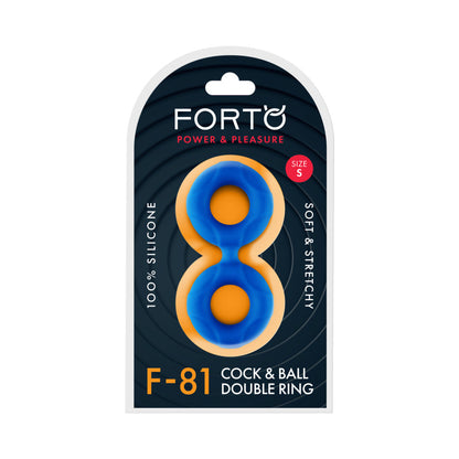 FORTO - F 81 LIQUID SILICONE COCK & BALL DOUBLE RING SMALL