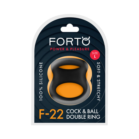 FORTO - F-22 LIQUID SILICONE COCK & BALL D-RING LARGE BLACK