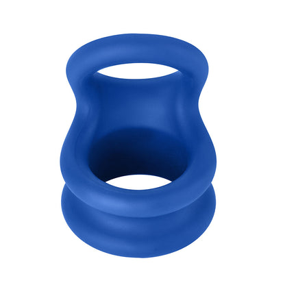 FORTO - F-20 LIQUID SILICONE COCKRING & BALL STRETCHER LARGE BLUE