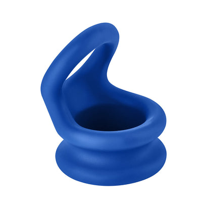 FORTO - F-20 LIQUID SILICONE COCKRING & BALL STRETCHER LARGE BLUE