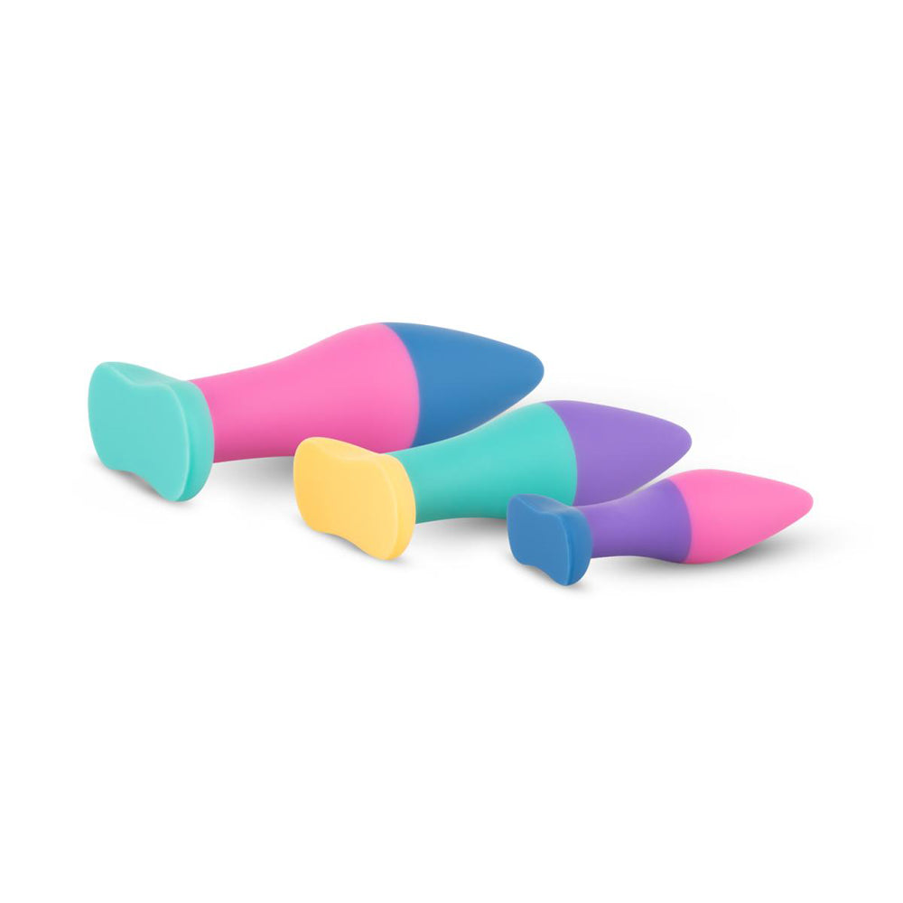 EDC WHOLESALE - PMV20 KODA 3-PIECE BUTT PLUG SET MULTICOLOR