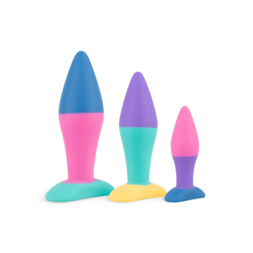 EDC WHOLESALE - PMV20 KODA 3-PIECE BUTT PLUG SET MULTICOLOR