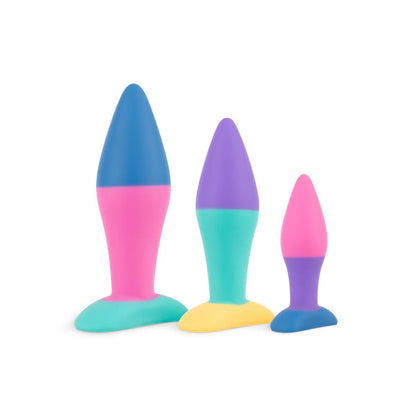EDC WHOLESALE - PMV20 KODA 3-PIECE BUTT PLUG SET MULTICOLOR